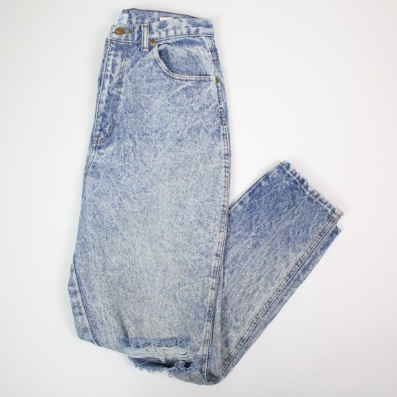 chic Denim - Vintage 80s 90s Chic Womens 14T Tall Acid Wash High-Waisted Mom Jeans